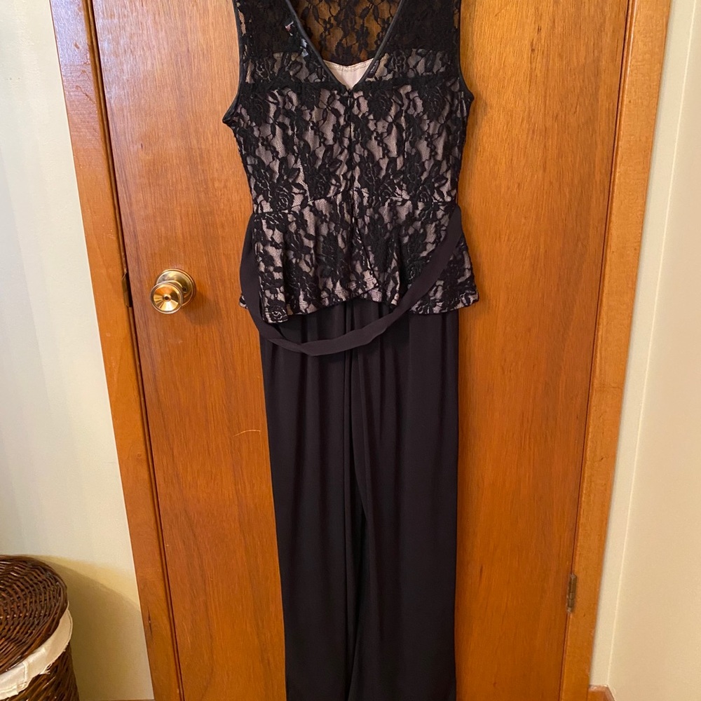Lace top pant jumpsuit